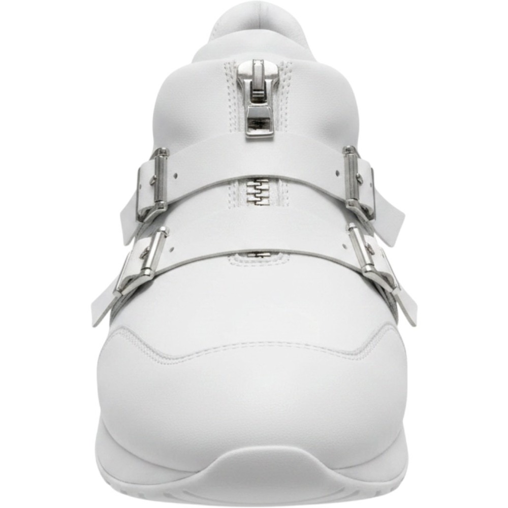 John Galliano Leather Double Buckle Zip Platform Sneakers Womens 6 Streetwear